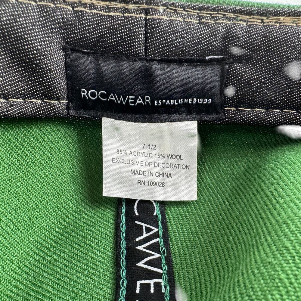 Rocawear Men’s Green Fitted Hat Size‎ 7 ½ NWT Hip-Hop Streetwear - Picture 8 of 8